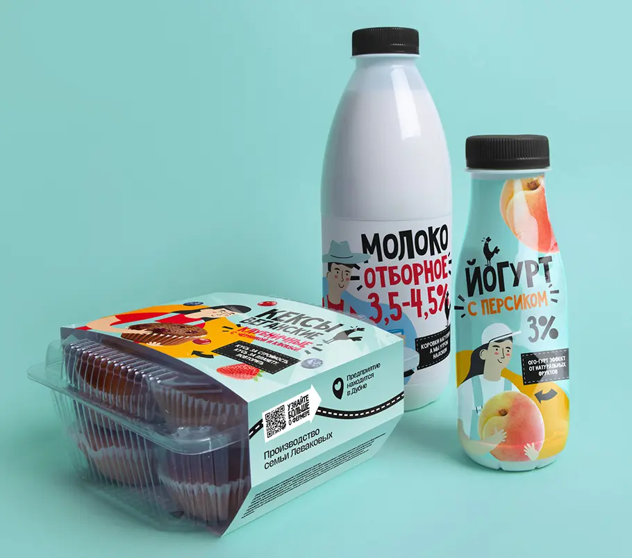 ребрендинг службы доставки продуктов «Ешь деревенское»