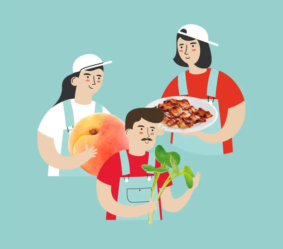 ребрендинг службы доставки продуктов «Ешь деревенское»